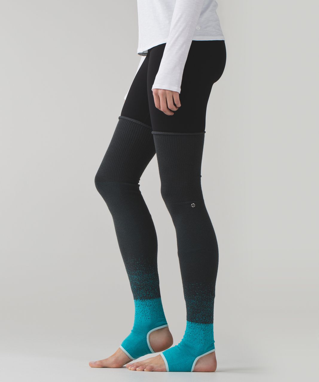 Lululemon Step Mindfully Leg Warmer - Dark Slate / Peacock Blue