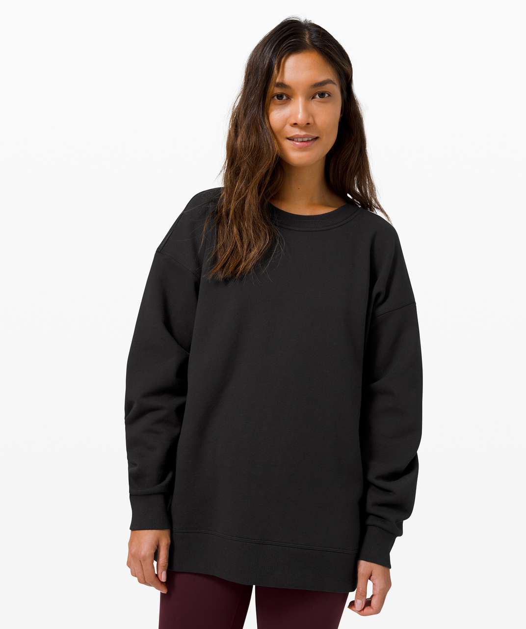 Lululemon Perfectly Oversized Crew - Dark Red - lulu fanatics