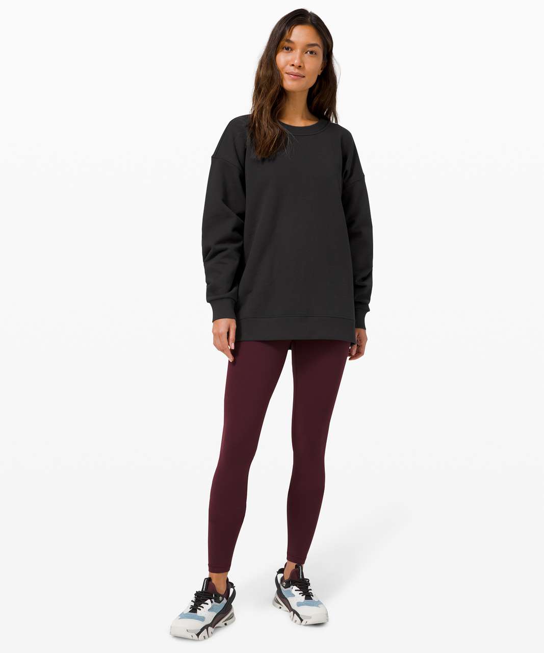 Lululemon Perfectly Oversized Crew - Black (Second Release) - lulu fanatics