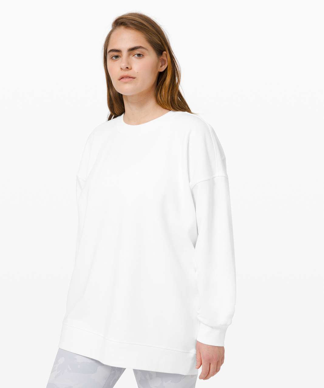 Lululemon Perfectly Oversized Crew - White (Second Release) - lulu fanatics