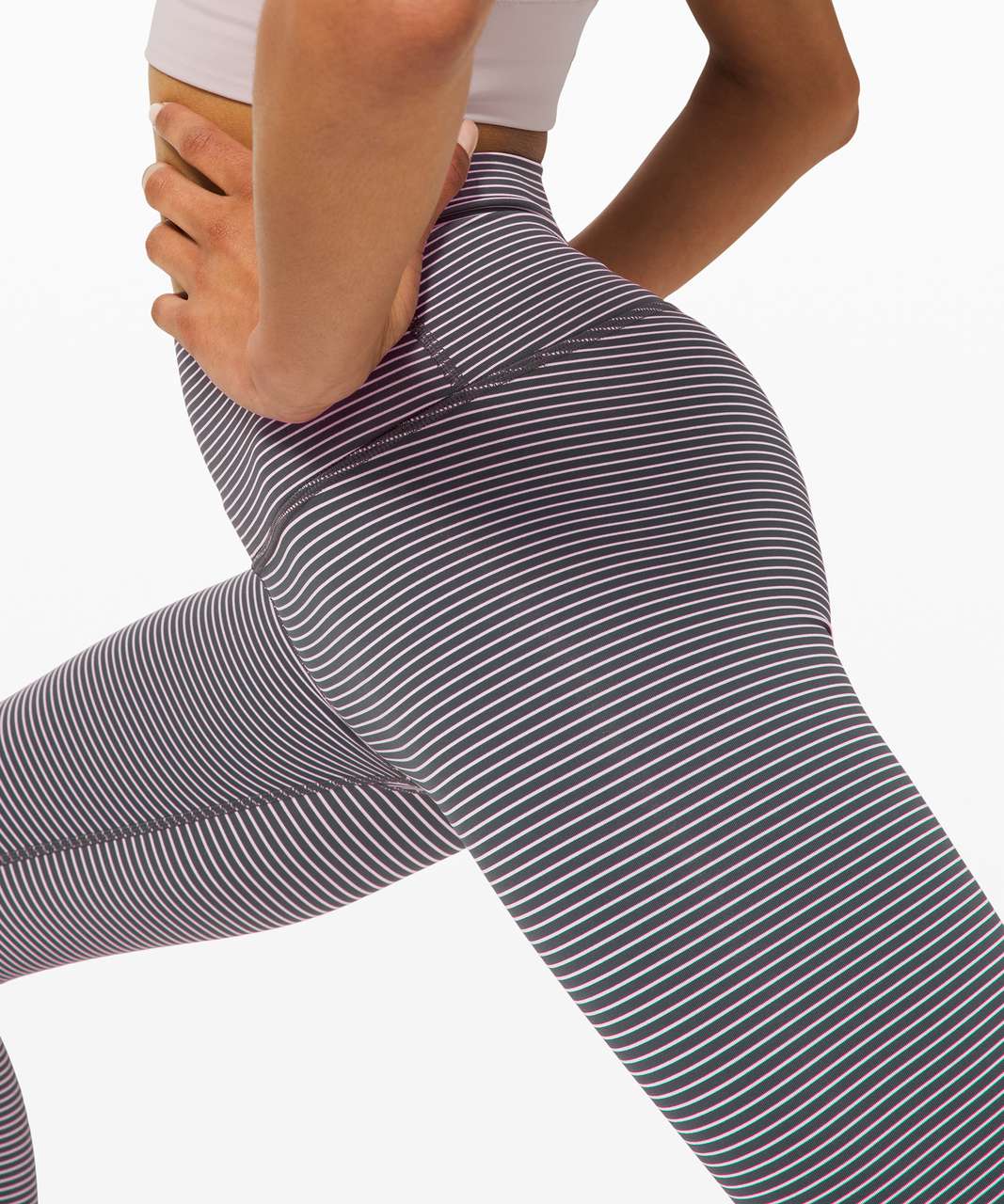 Lululemon Seek The Heat Tank - Heathered Deep Coal / Hyper Stripe