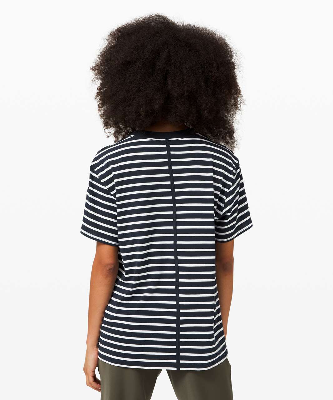 Lululemon All Yours Boyfriend Tee - Yachtie Stripe True Navy White