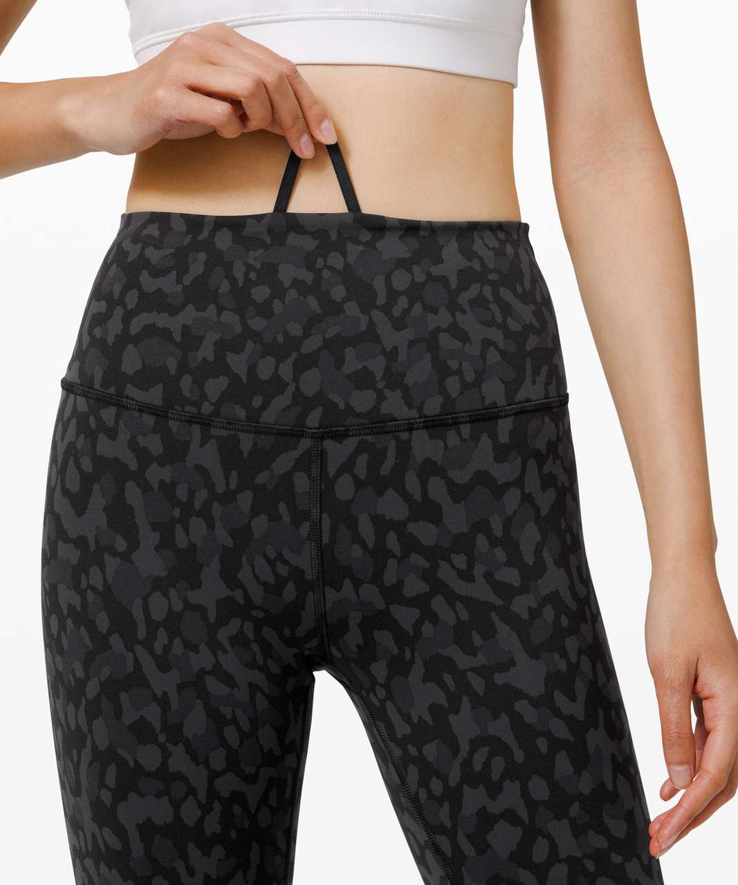 Lululemon Wunder Train High-Rise Crop 21" - Formation Camo Deep Coal Multi