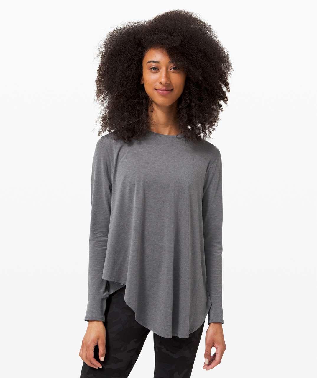 Lululemon Lifted Balance Long Sleeve - Heathered Titanium