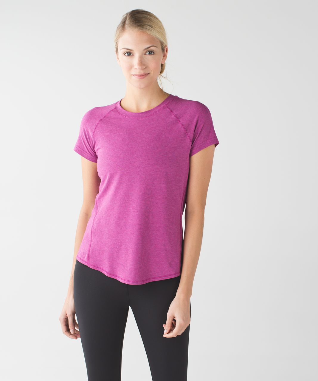 Lululemon Anahatasana Short Sleeve Tee - Heathered Ultra Violet