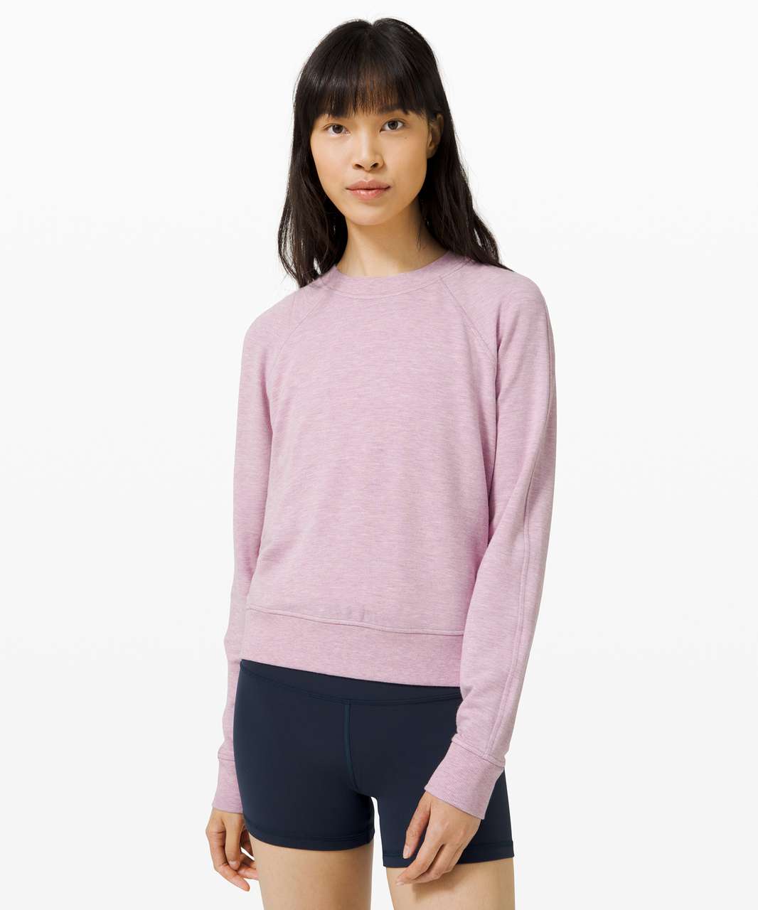 Lululemon Warm Down Crew - Heathered Pink Taupe - lulu fanatics