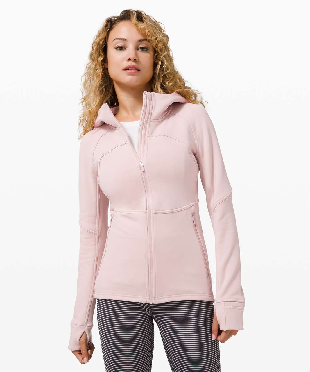 Lululemon Textured Fleece Full-Zip Jacket - Pink Savannah - lulu fanatics