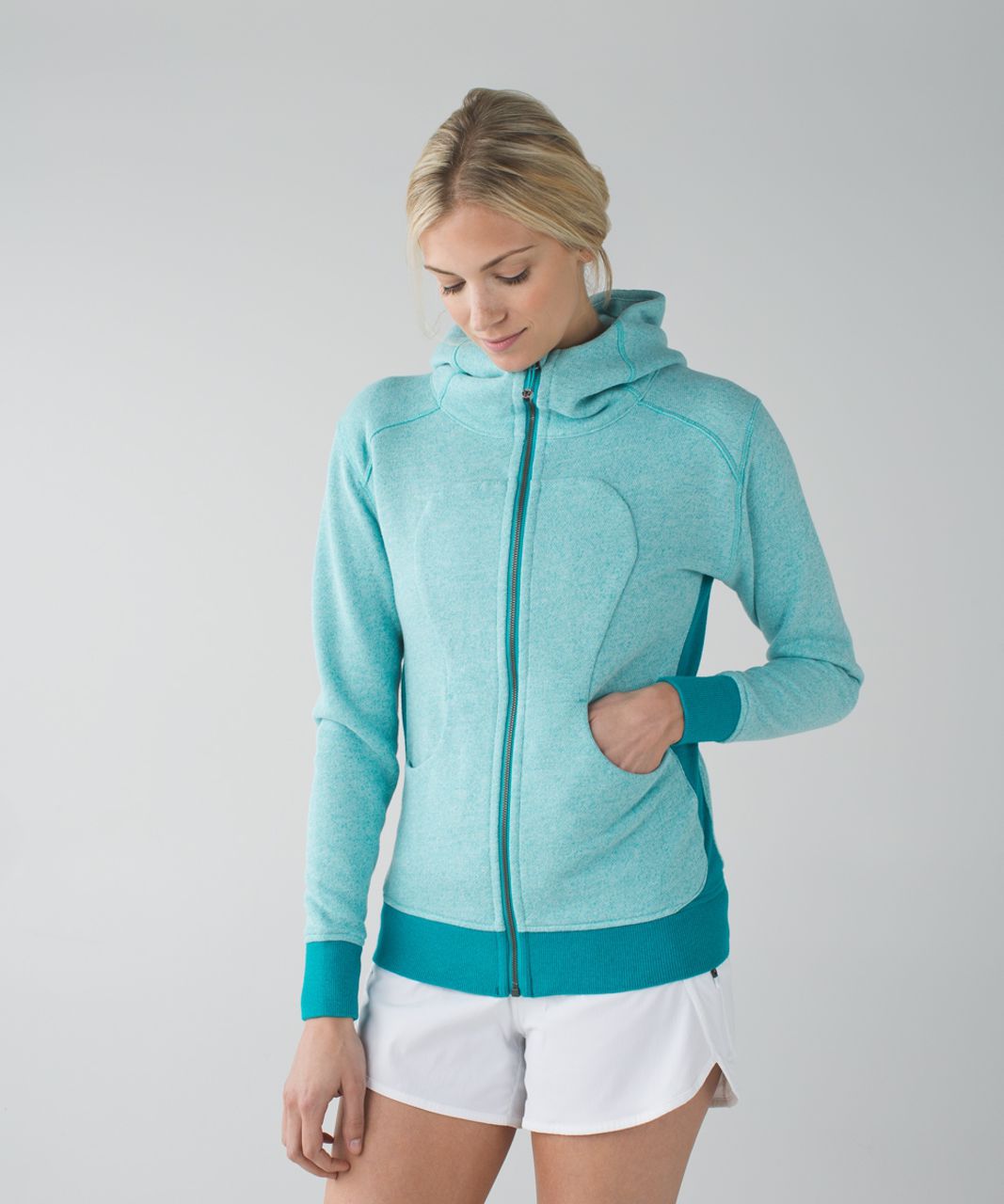 Lululemon On The Daily Hoodie - Heathered Peacock Blue