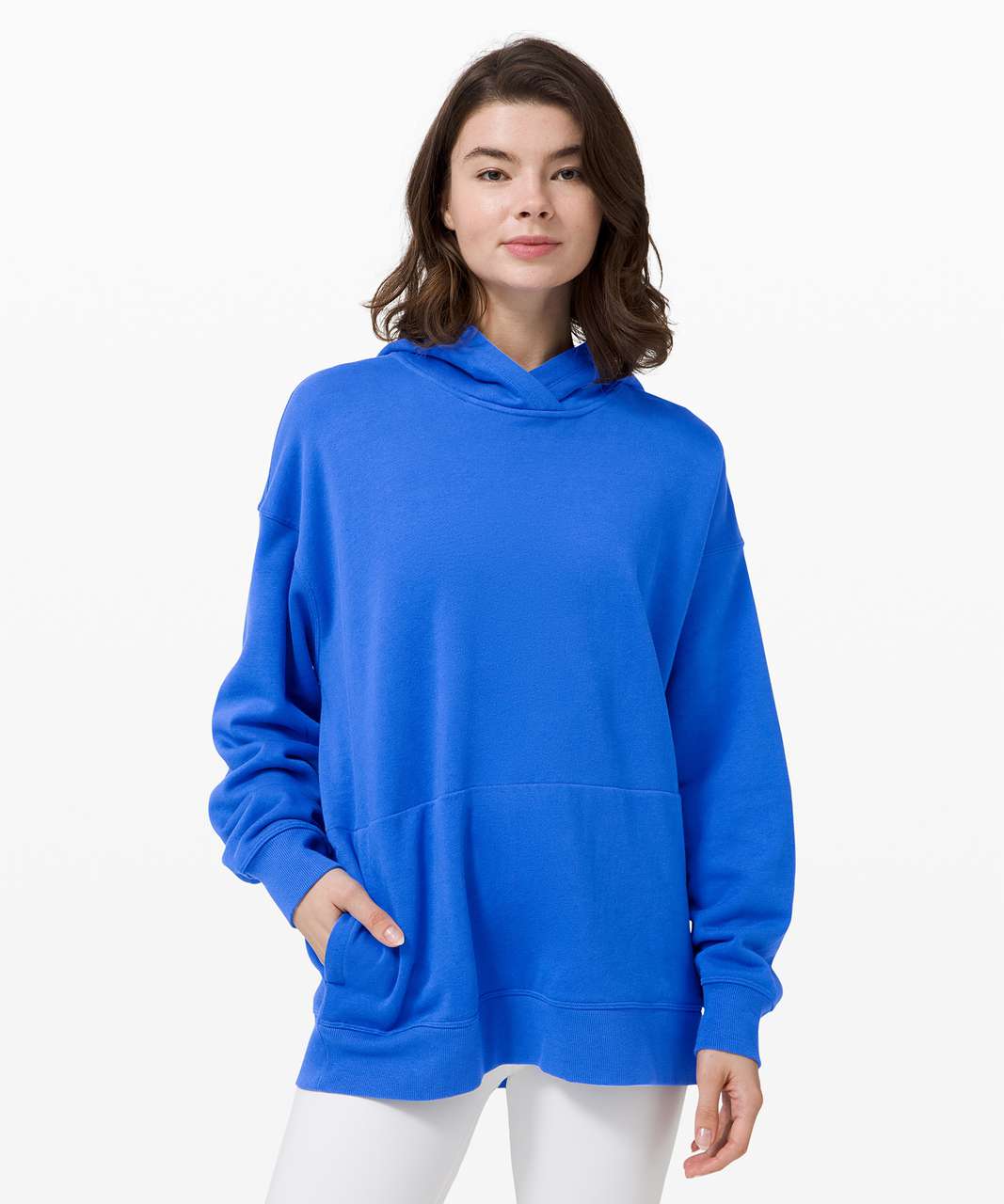 blue oversized hoodie