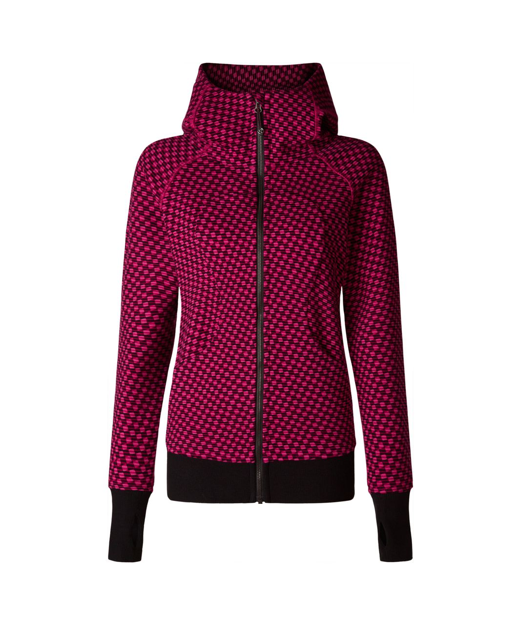 Lululemon Scuba Hoodie III - Deep Dive Berry Rumble Black / Black