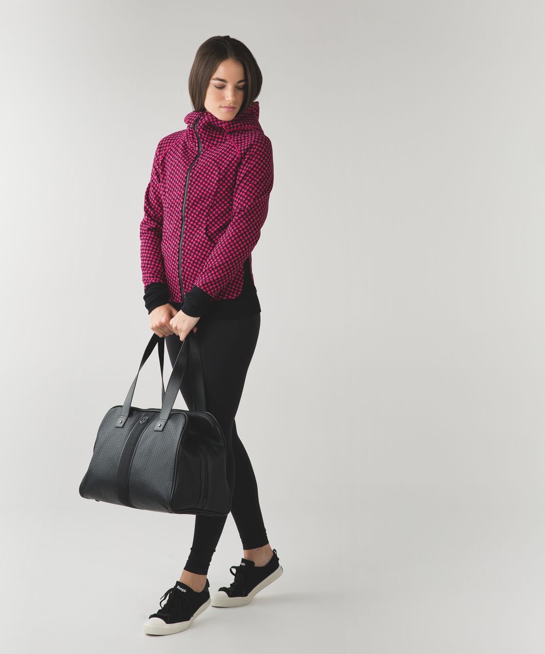 Lululemon Scuba Hoodie III - Deep Dive Berry Rumble Black / Black