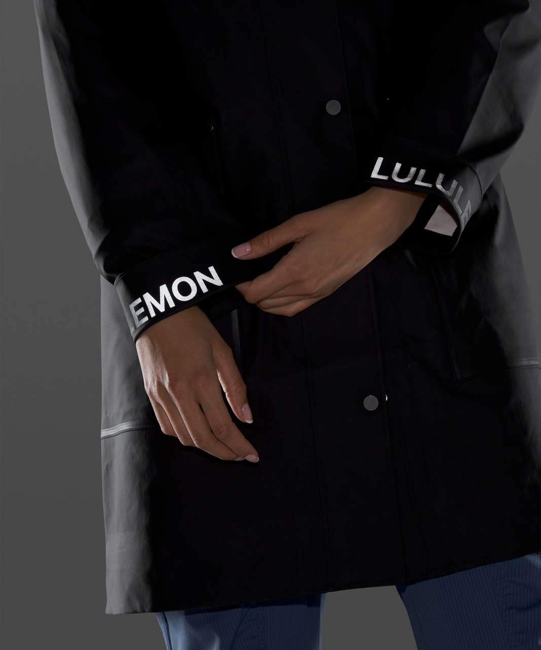 Lululemon Into the Drizzle Jacket - Black / Holistic White