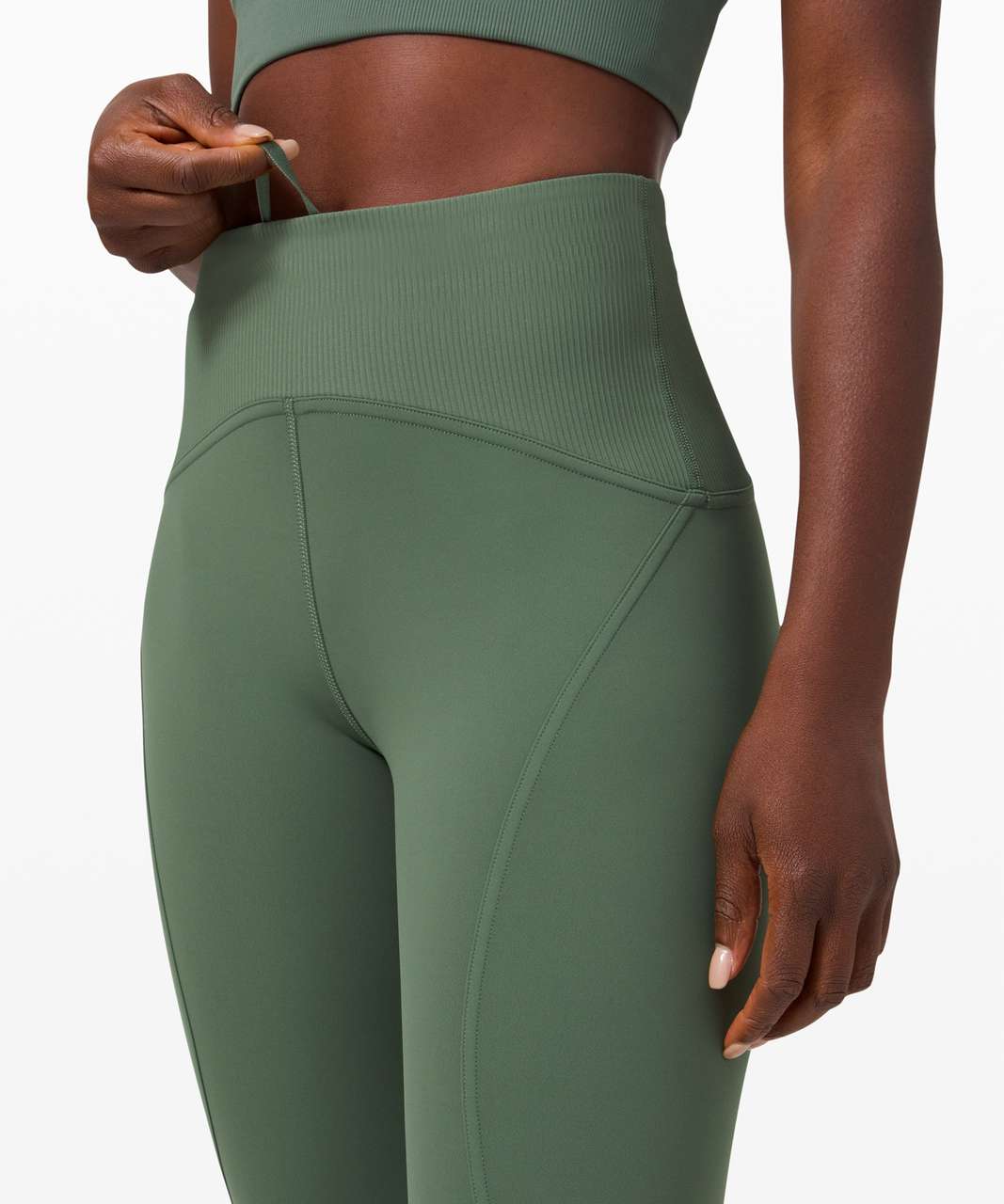 Lululemon Train Free High-Rise Crop 23" - Algae Green