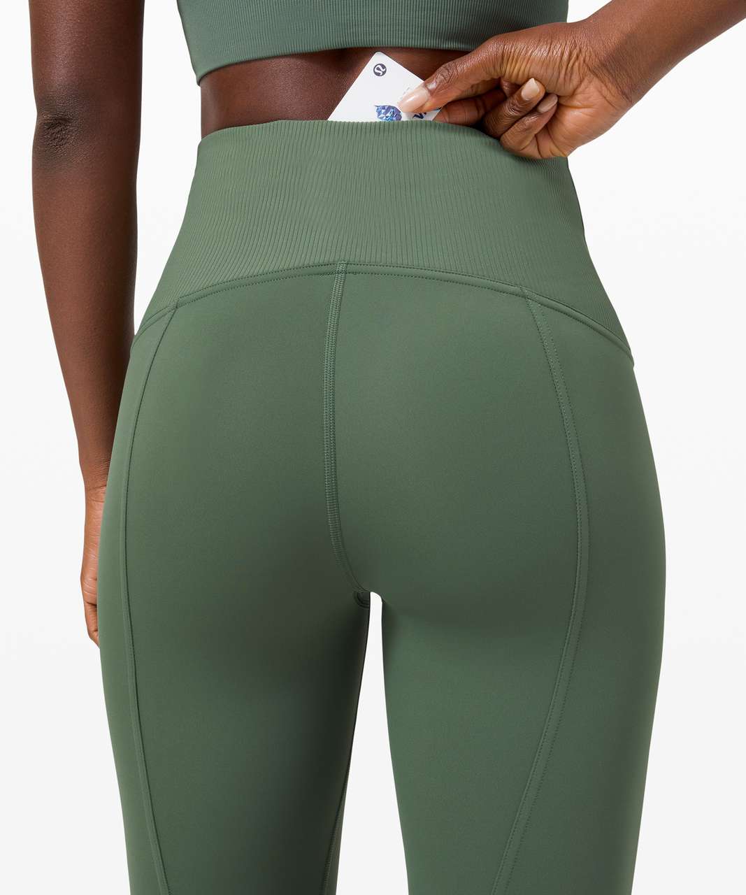 Lululemon Train Free High-Rise Crop 23" - Algae Green