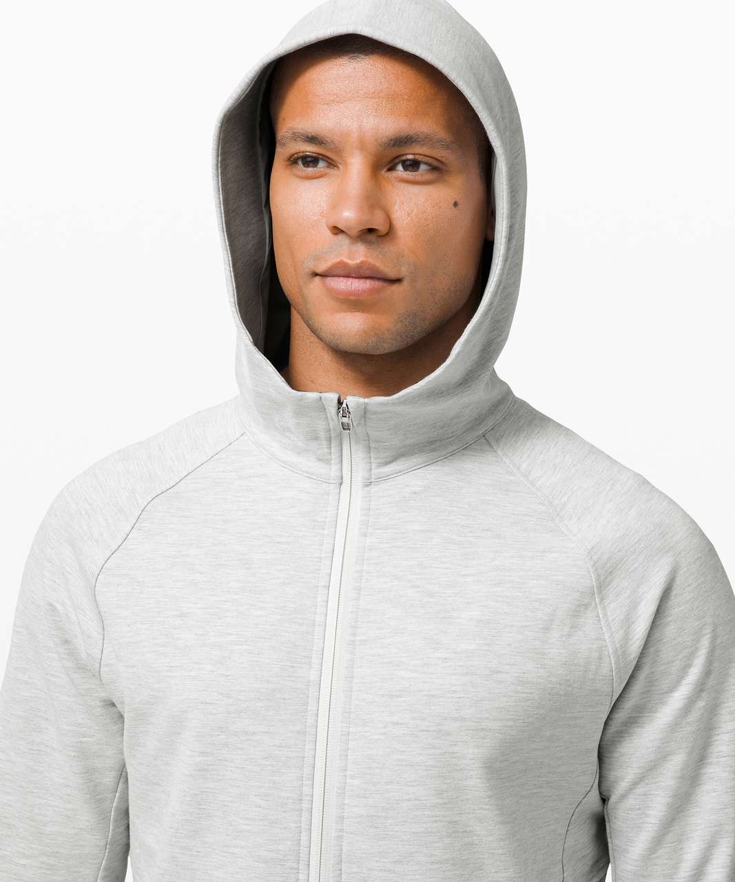 lululemon University of Michigan Heathered Light Gray City Sweat Full-Zip  Hooded Sweatshirt