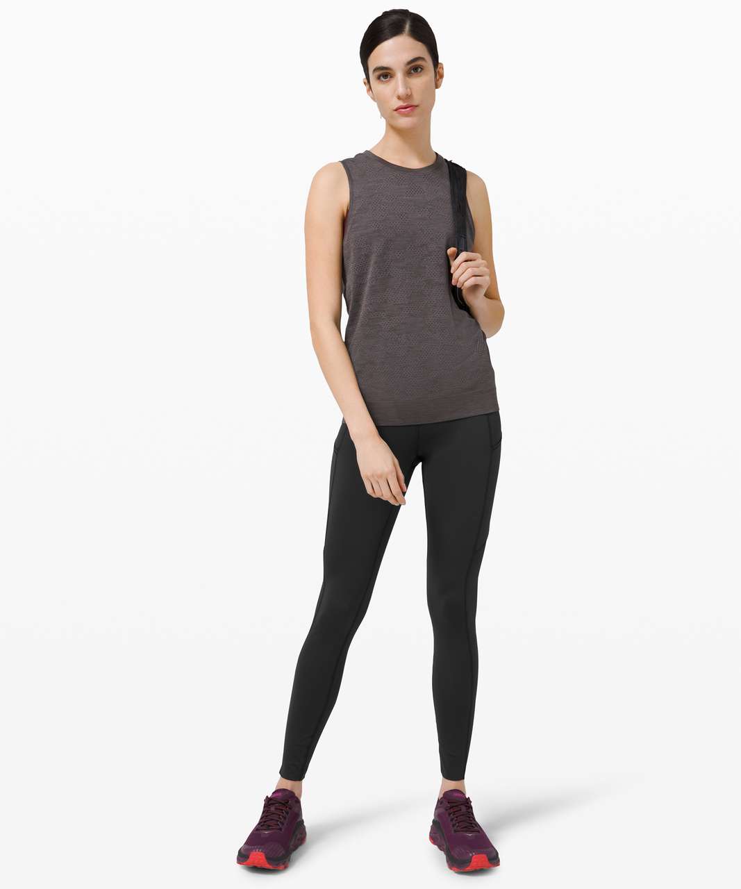 Lululemon Breeze By Muscle Tank - Polar Spots Lunar Rock / Graphite Grey