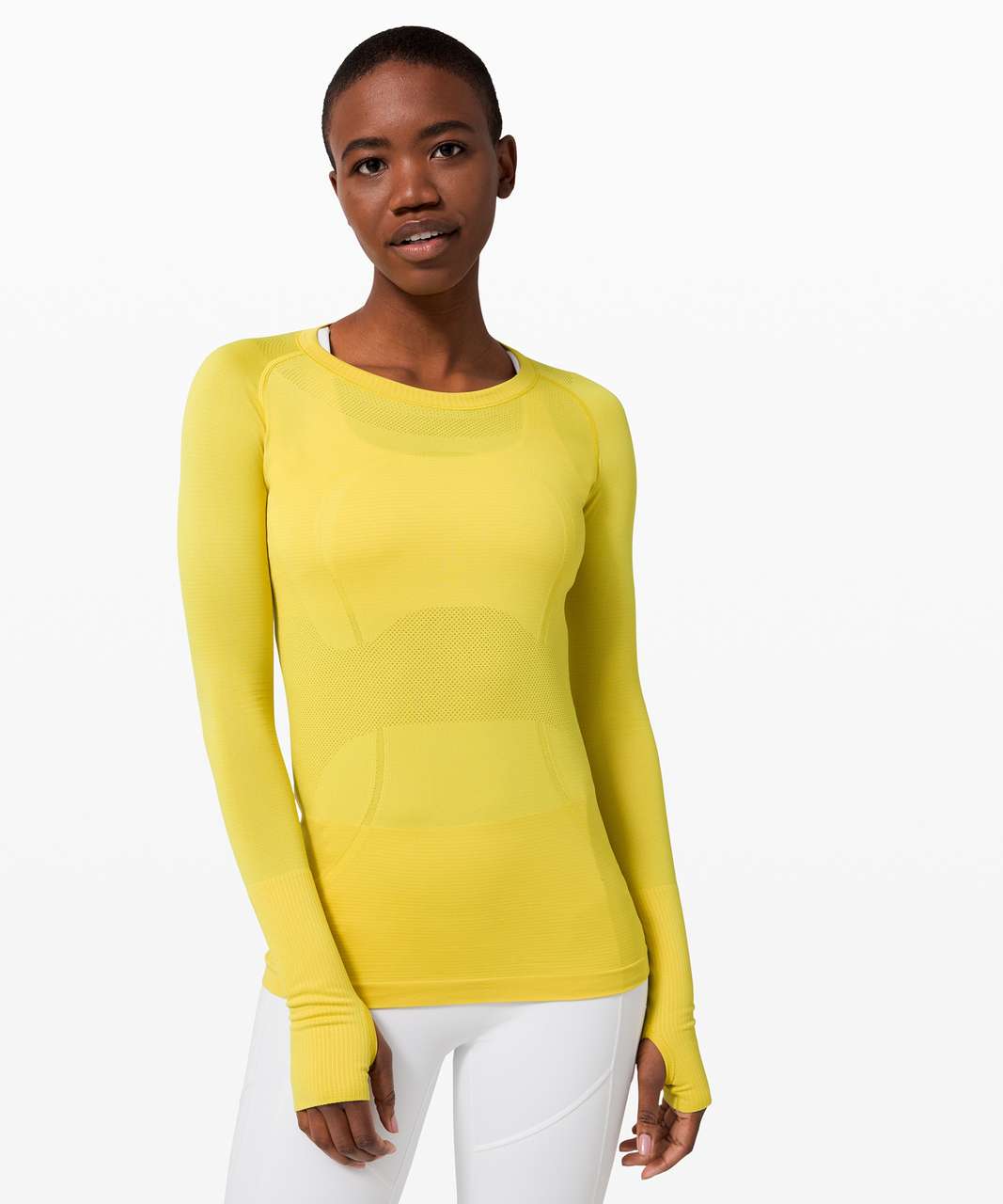 Lululemon Movement is Medicine Swiftly Tech long sleeve in Sonic Yellow Size  12