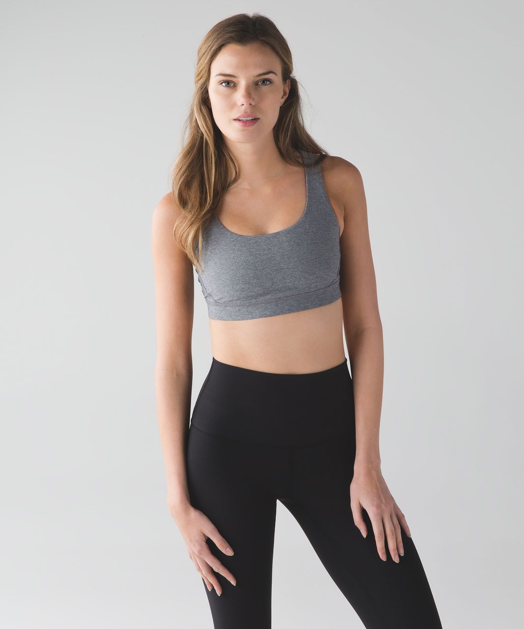 lululemon athletica, Intimates & Sleepwear, Lululemon Take 2 Wee Stripe  Heathered Slate Gray White Reversible Sport Bra