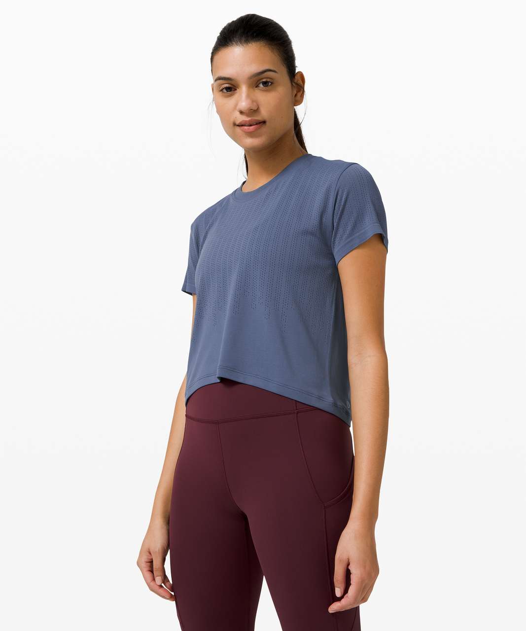 Lululemon Train to Be Short Sleeve - Ink Blue / Ink Blue - lulu fanatics