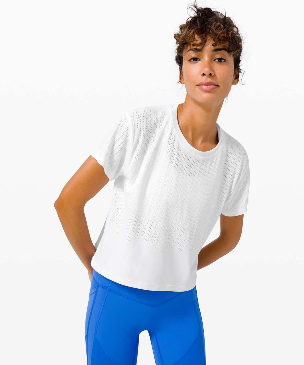 Lululemon Train to Be Short Sleeve - White / White