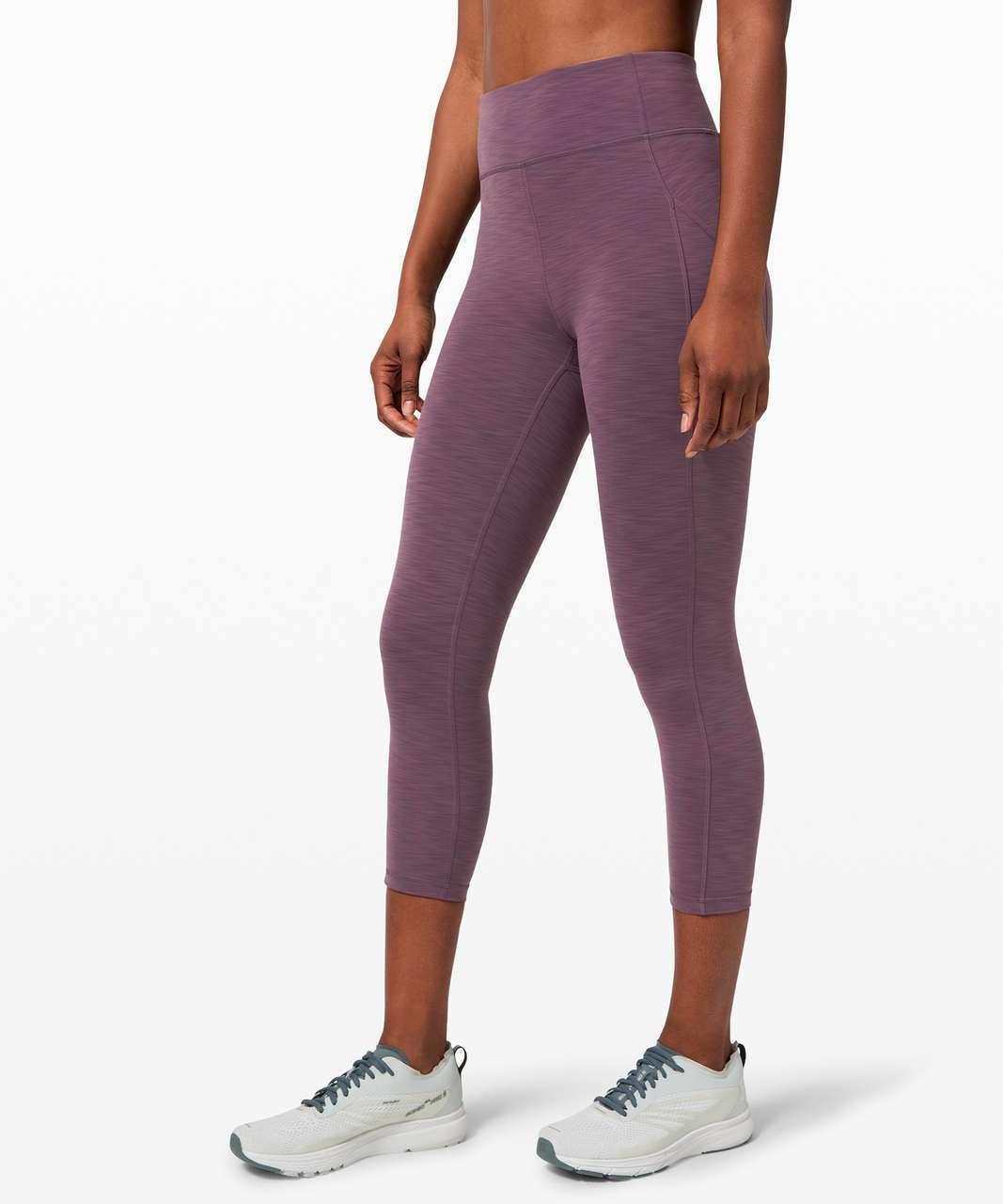 Lululemon Invigorate High-Rise Crop 23" - Heathered Black Currant