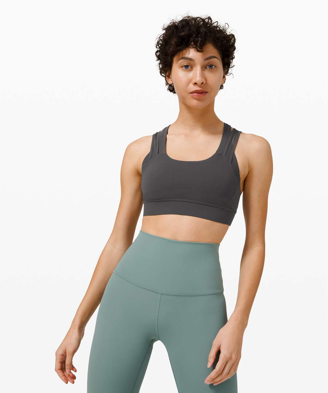 Lululemon Geared to Train Bra *Medium Support, B/C Cup - Graphite Grey - lulu  fanatics