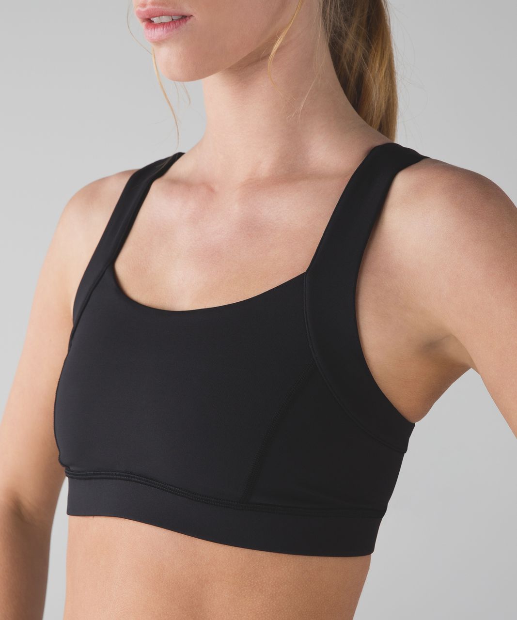 Lululemon Women's 10 Gray Speckled Luxtreme Strappy Sports Bra