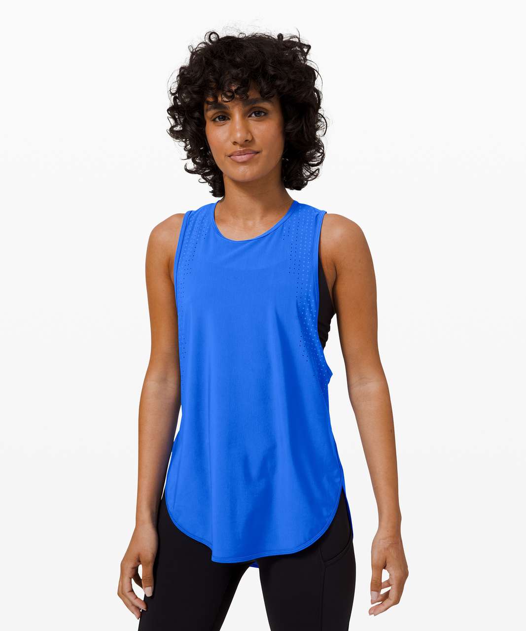 Lululemon All Run Long Tank - Wild Bluebell