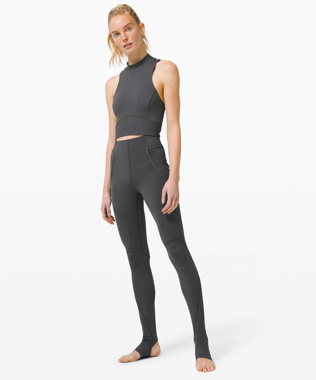 Lululemon Train Free Crop Tank - Graphite Grey