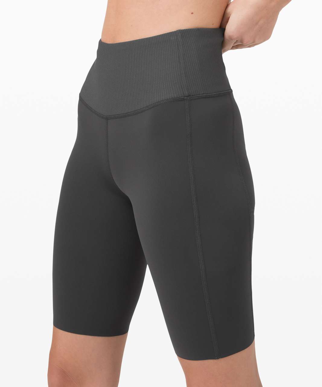 Lululemon Train Free High-Rise Short 10 - Graphite Grey - lulu fanatics