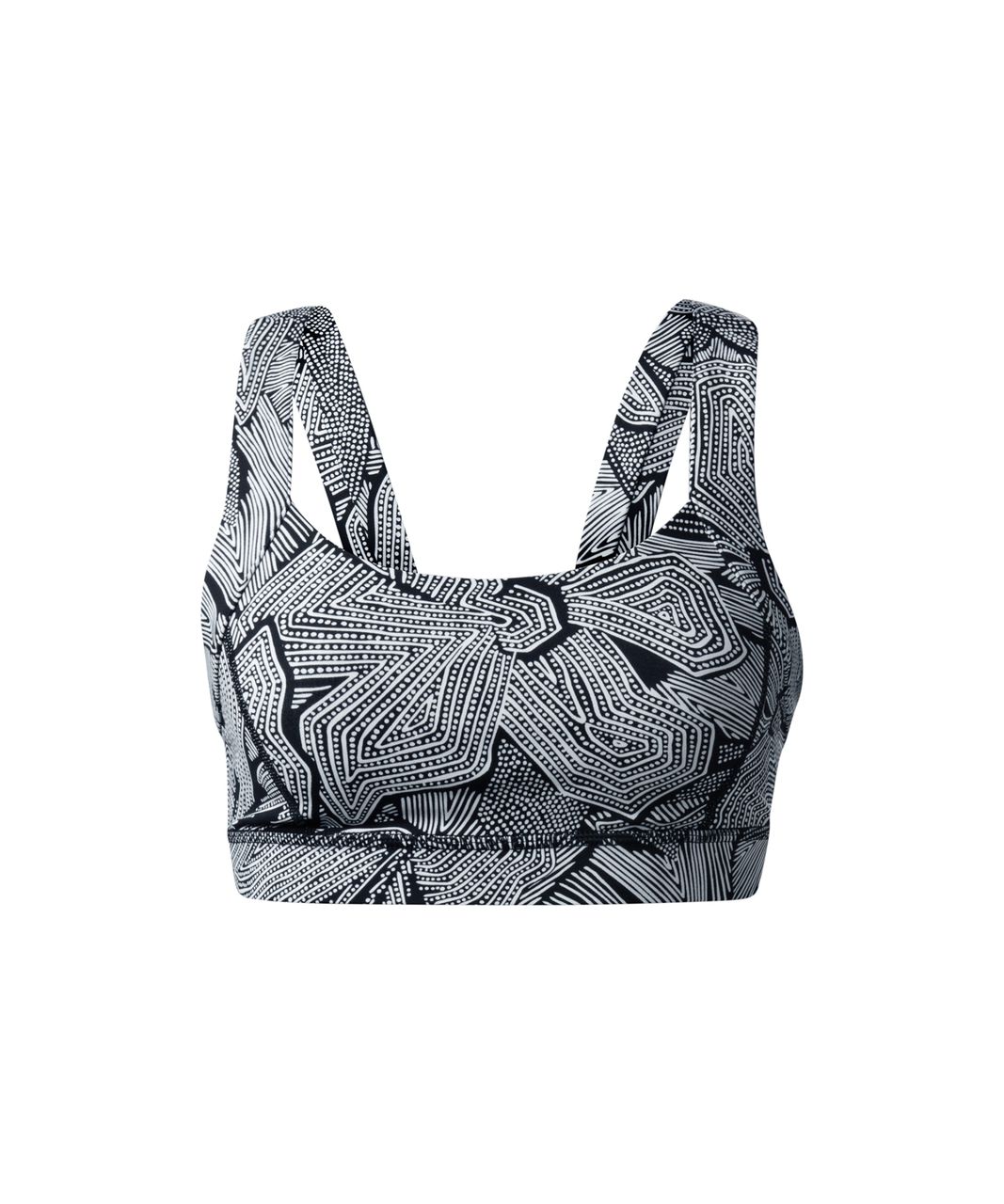 Lululemon Pavement Pusher Bra - Dottie Tribe White Black / Black - lulu ...