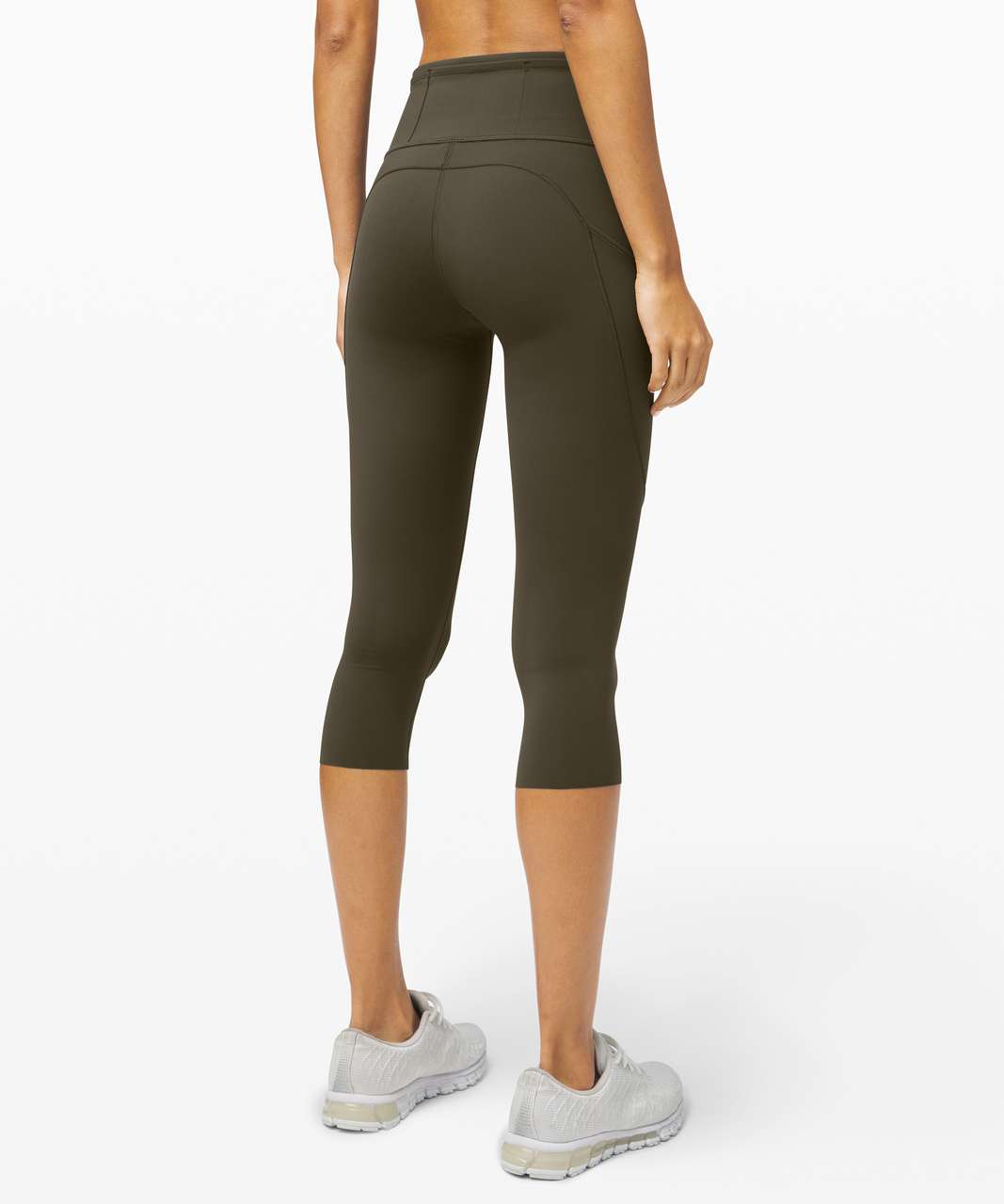 Lululemon Fast and Free Crop II 19" *Non-Reflective - Dark Olive