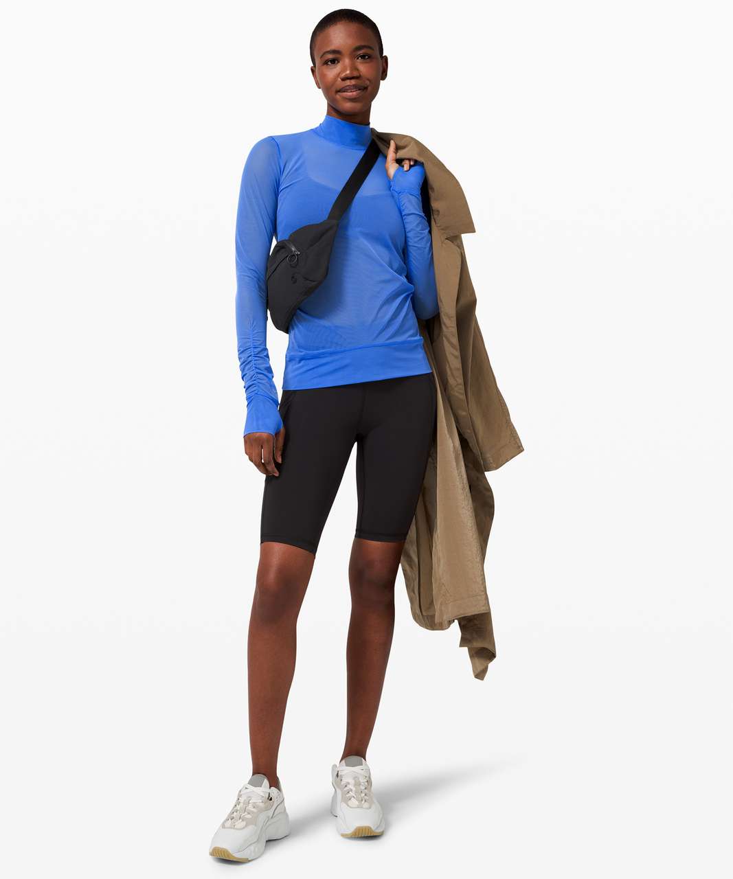 Lululemon Sheer Thrill Mock Neck Long Sleeve - Wild Bluebell - lulu fanatics