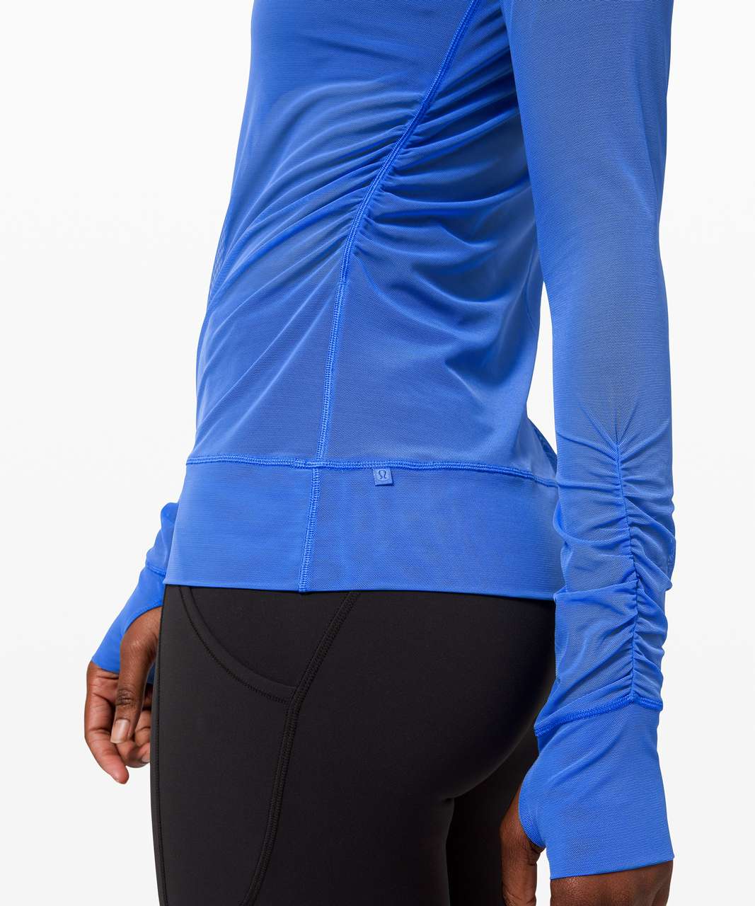 Lululemon Sheer Thrill Mock Neck Long Sleeve - Wild Bluebell - lulu fanatics