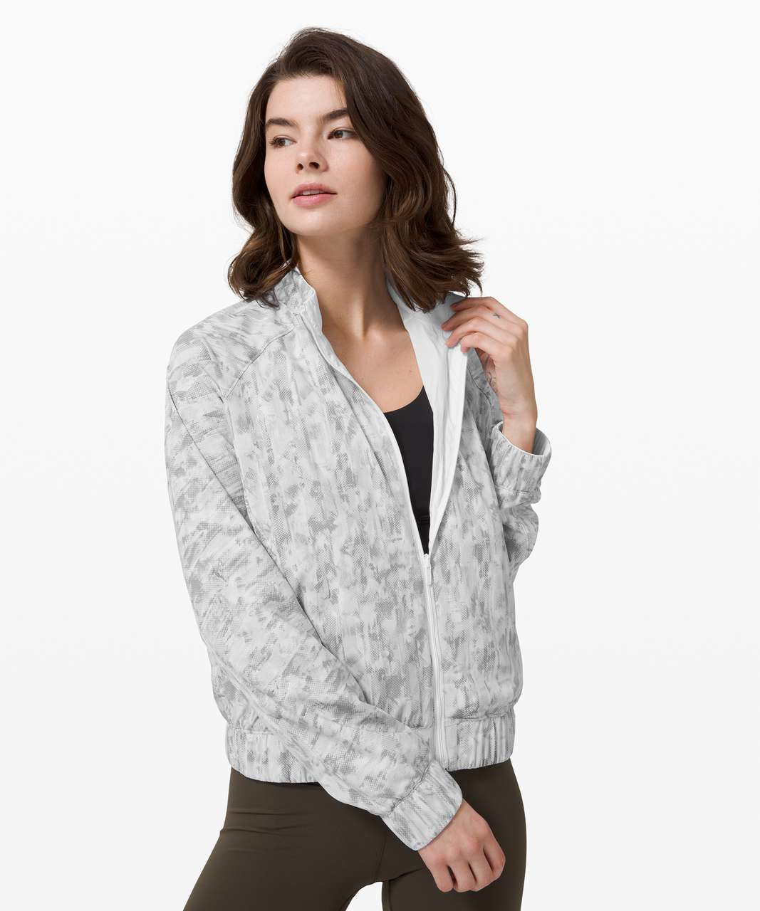 Lululemon Bombs Away Jacket - White / City Breeze White Multi