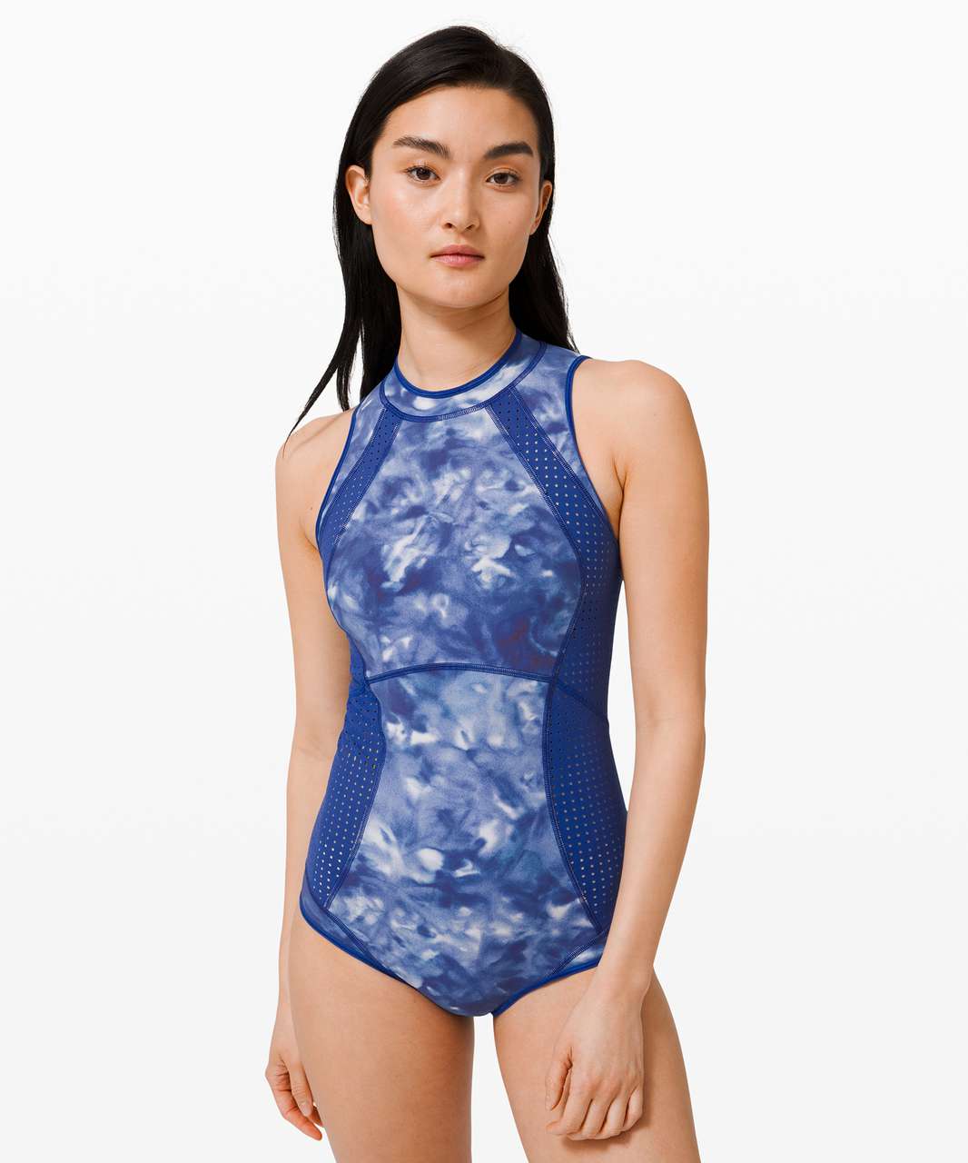 Lululemon Swell Seeker Paddle Suit - Speckle Spray Dye Blue Multi / Dark Cobalt