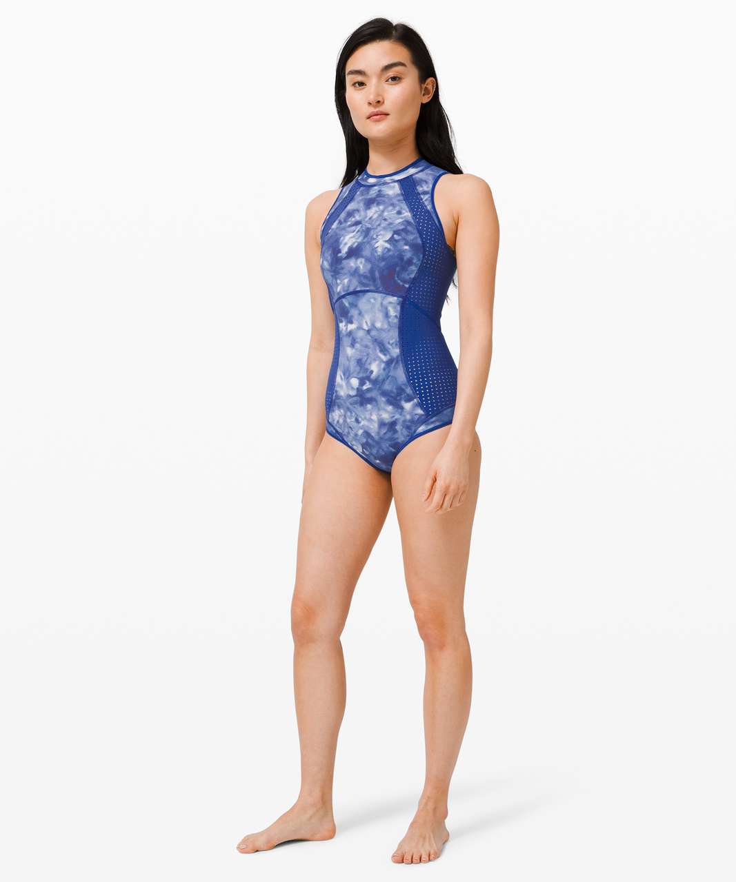 Lululemon Swell Seeker Paddle Suit - Speckle Spray Dye Blue Multi / Dark Cobalt