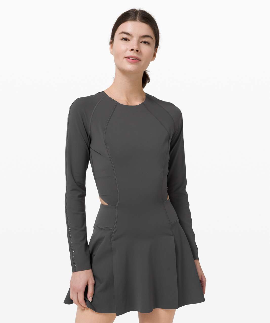 Lululemon Cinch It Dress - Heathered Medium Grey - lulu fanatics