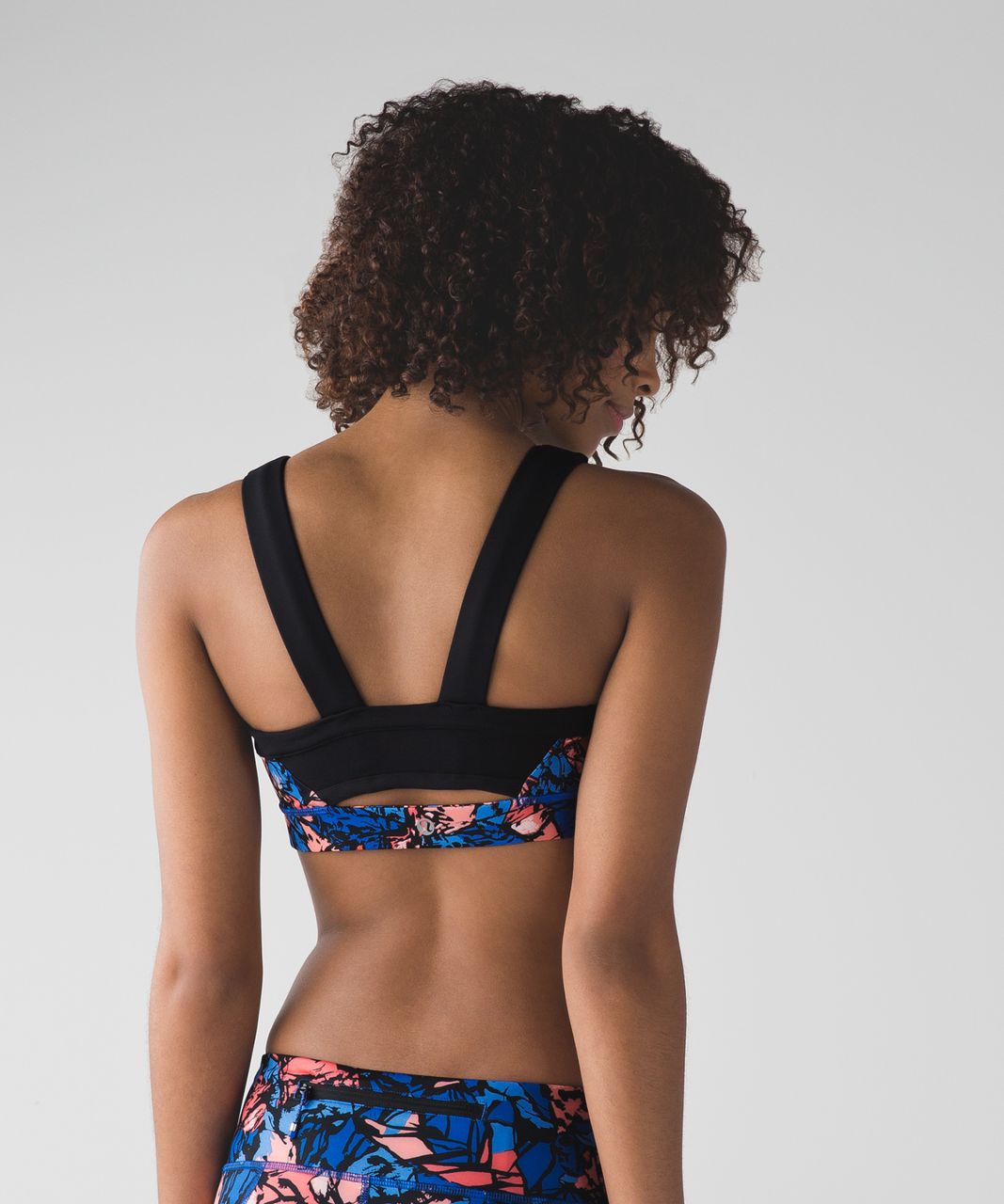 Lululemon Pavement Pusher Bra  - Mini Paint Storm Harbor Blue Multi / Black