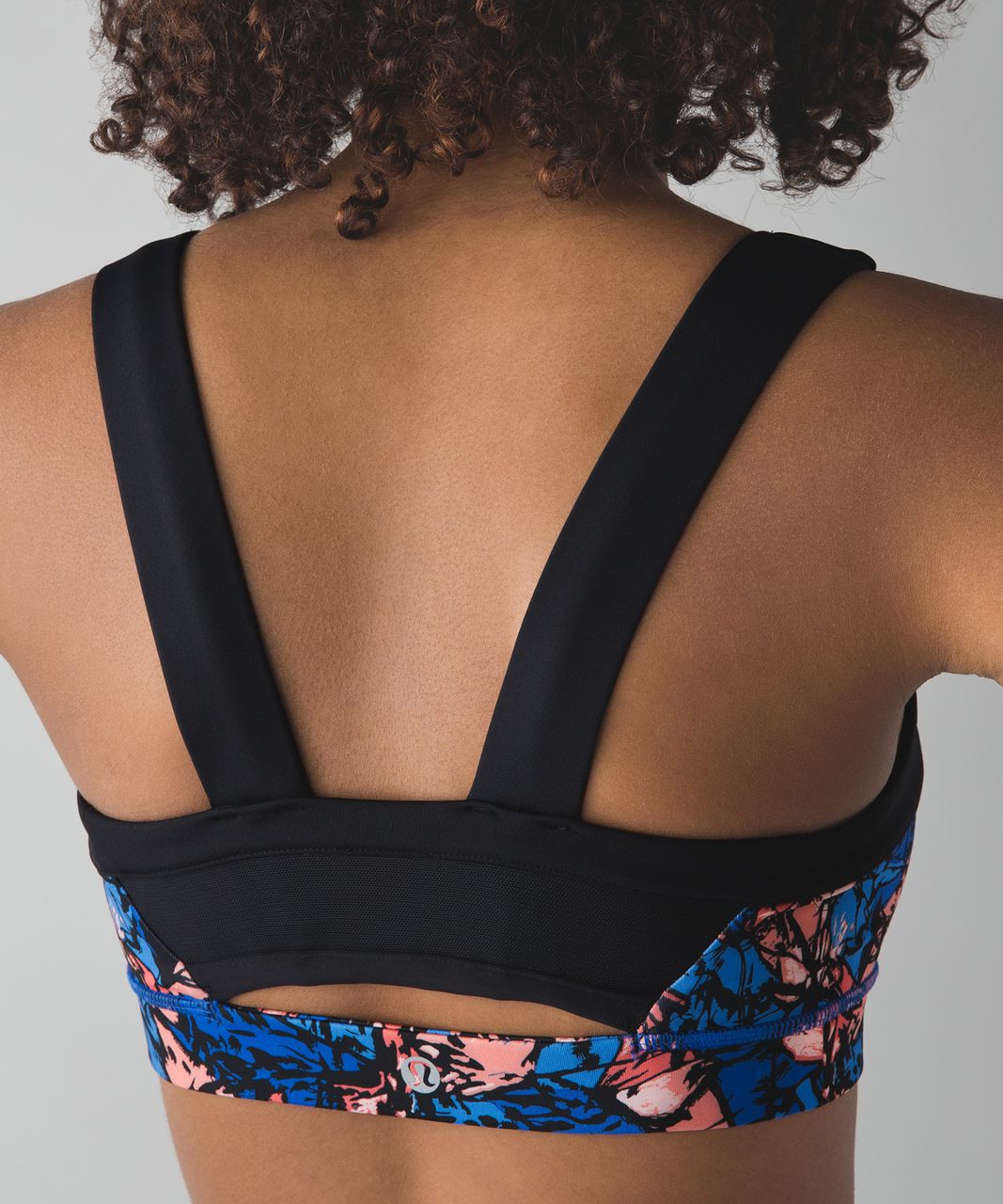 Lululemon Pavement Pusher Bra  - Mini Paint Storm Harbor Blue Multi / Black