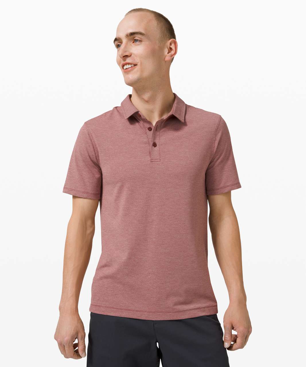 Lululemon Evolution Polo - Heathered Smoky Red