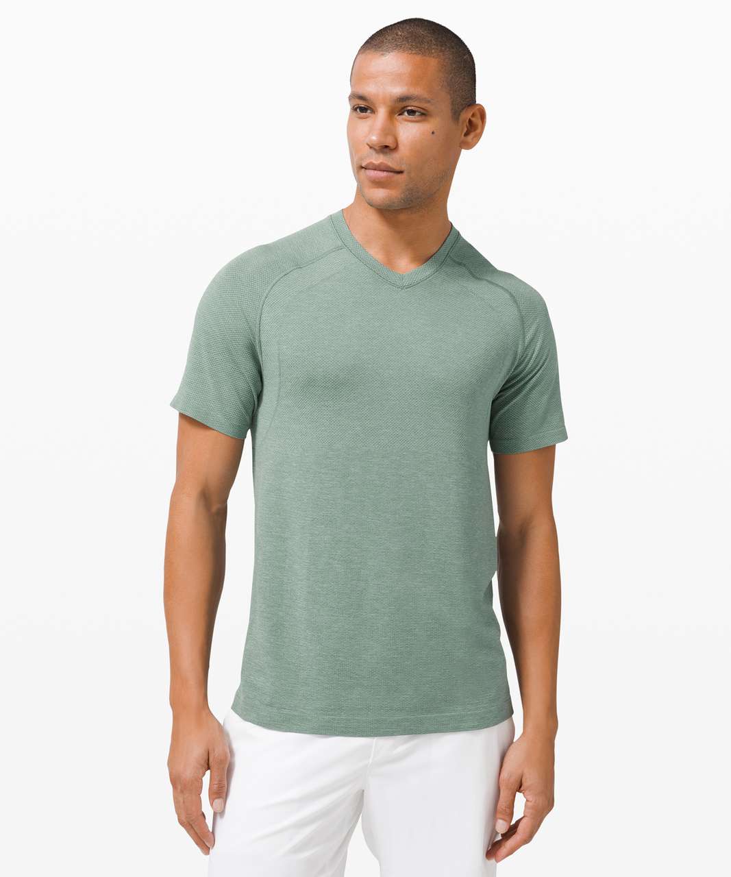 lululemon VENT TECH SHORT SLEEVE MANGO DREAM - Basic T-shirt - medium forest  dark forest/green - Zalando.de