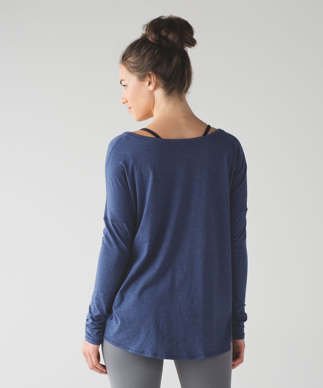 Lululemon Flip Your Dog Long Sleeve II - Heathered Hero Blue - lulu ...