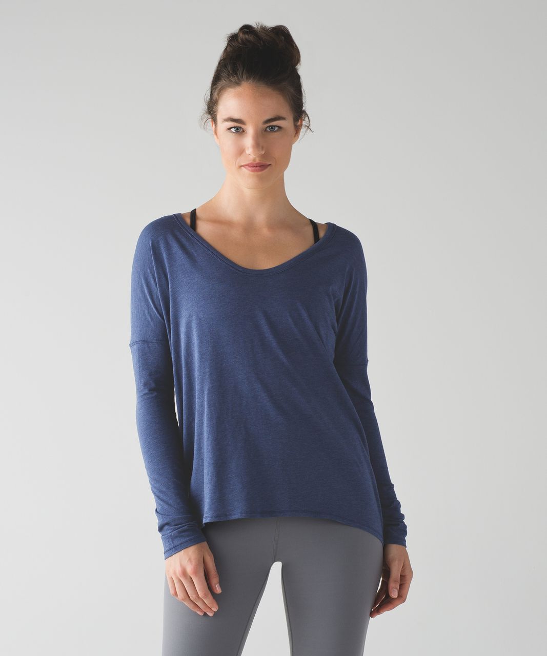 Lululemon Flip Your Dog Long Sleeve II - Heathered Hero Blue