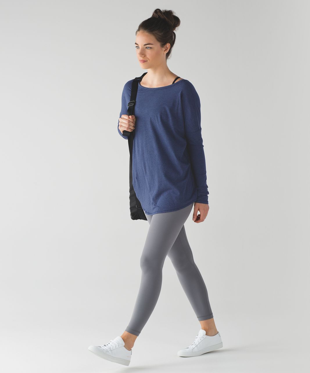 Lululemon Flip Your Dog Long Sleeve II - Heathered Hero Blue