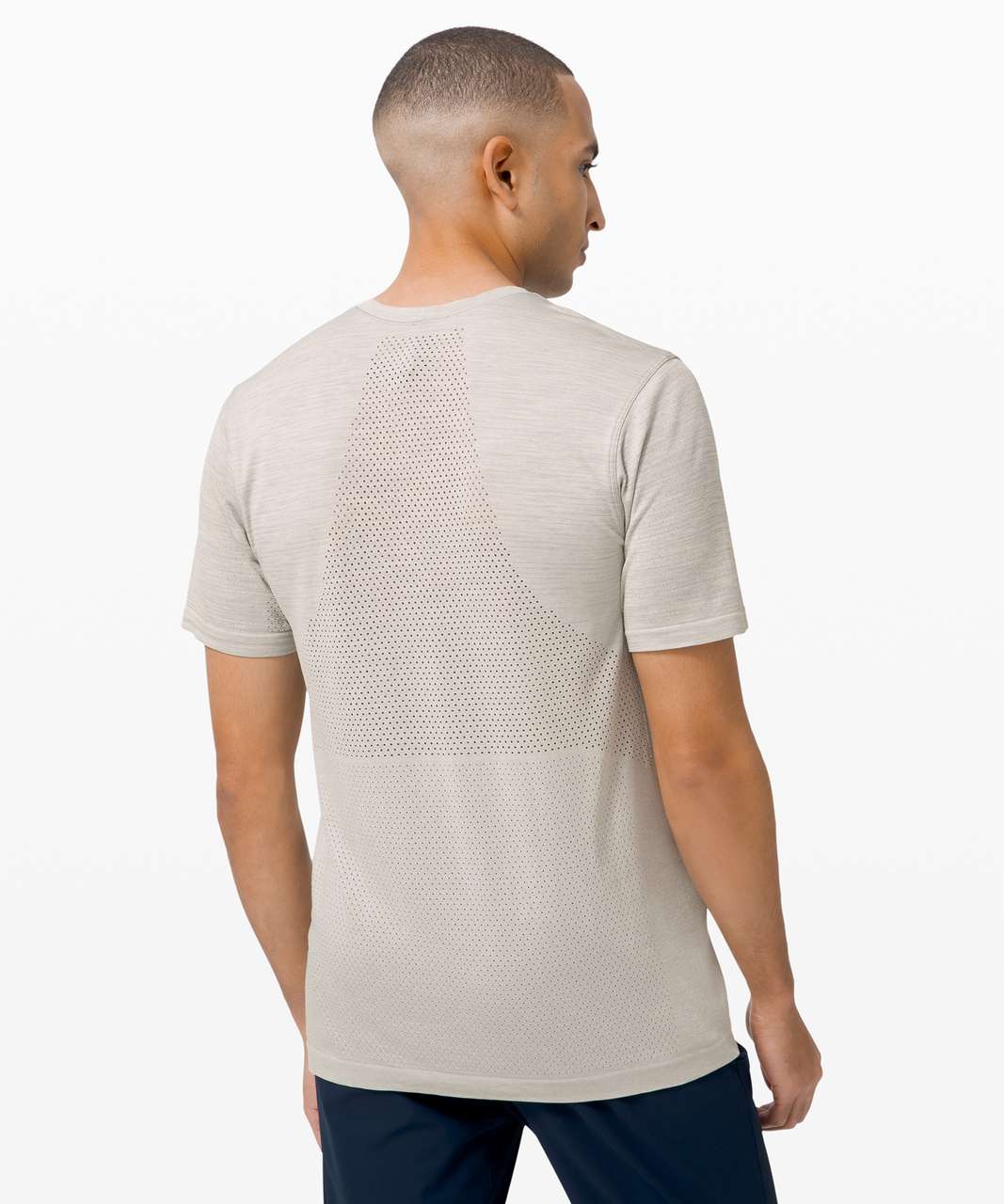 Lululemon Metal Vent Breathe Short Sleeve - Silver Drop / Light Ivory