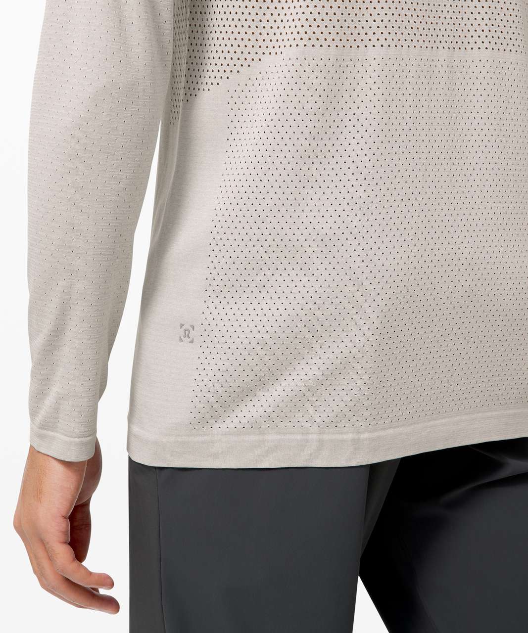 Lululemon Metal Vent Breathe Long Sleeve - Silver Drop / Light Ivory