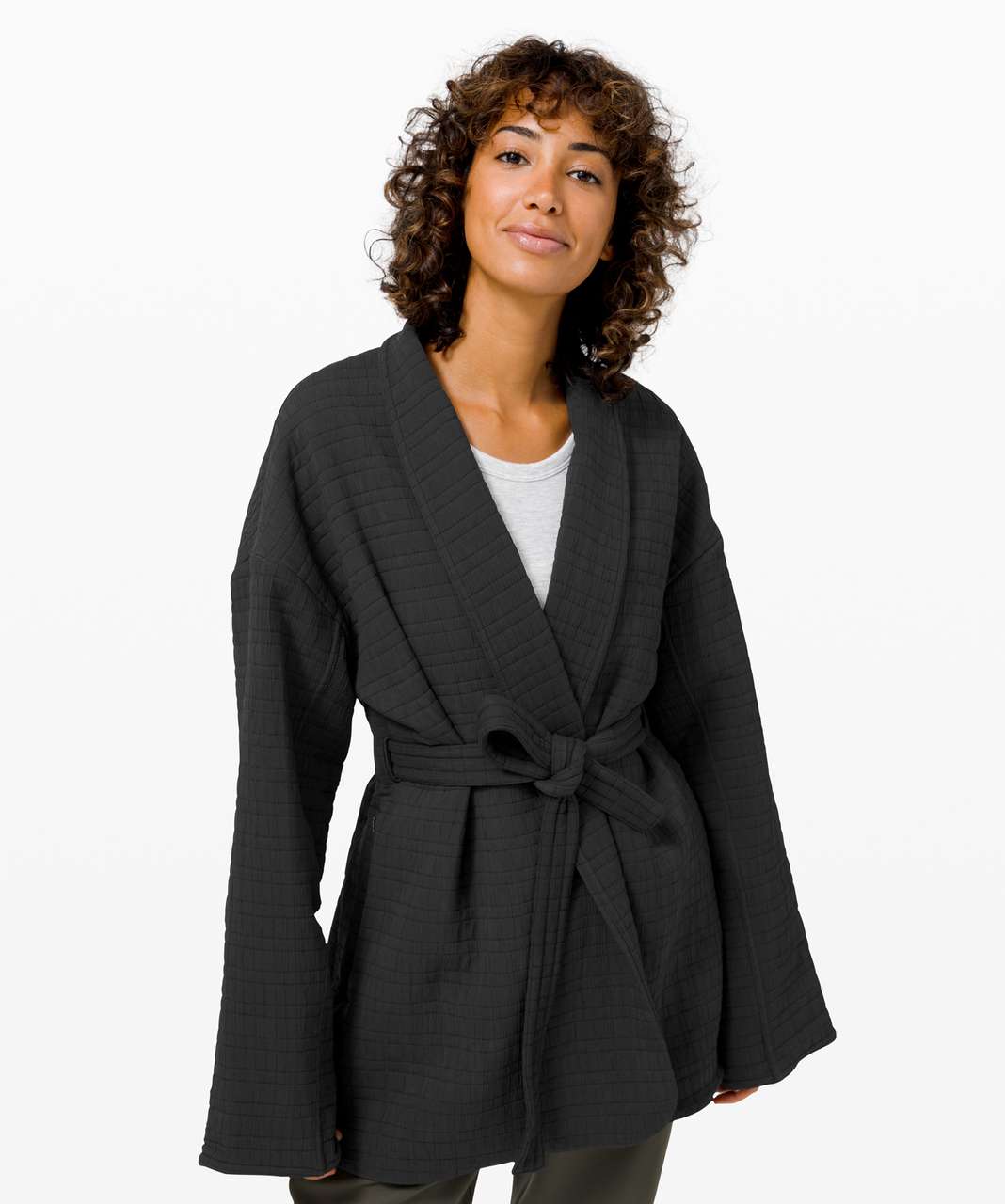 Lululemon Belted Long Insulated Jacket - Black - lulu fanatics