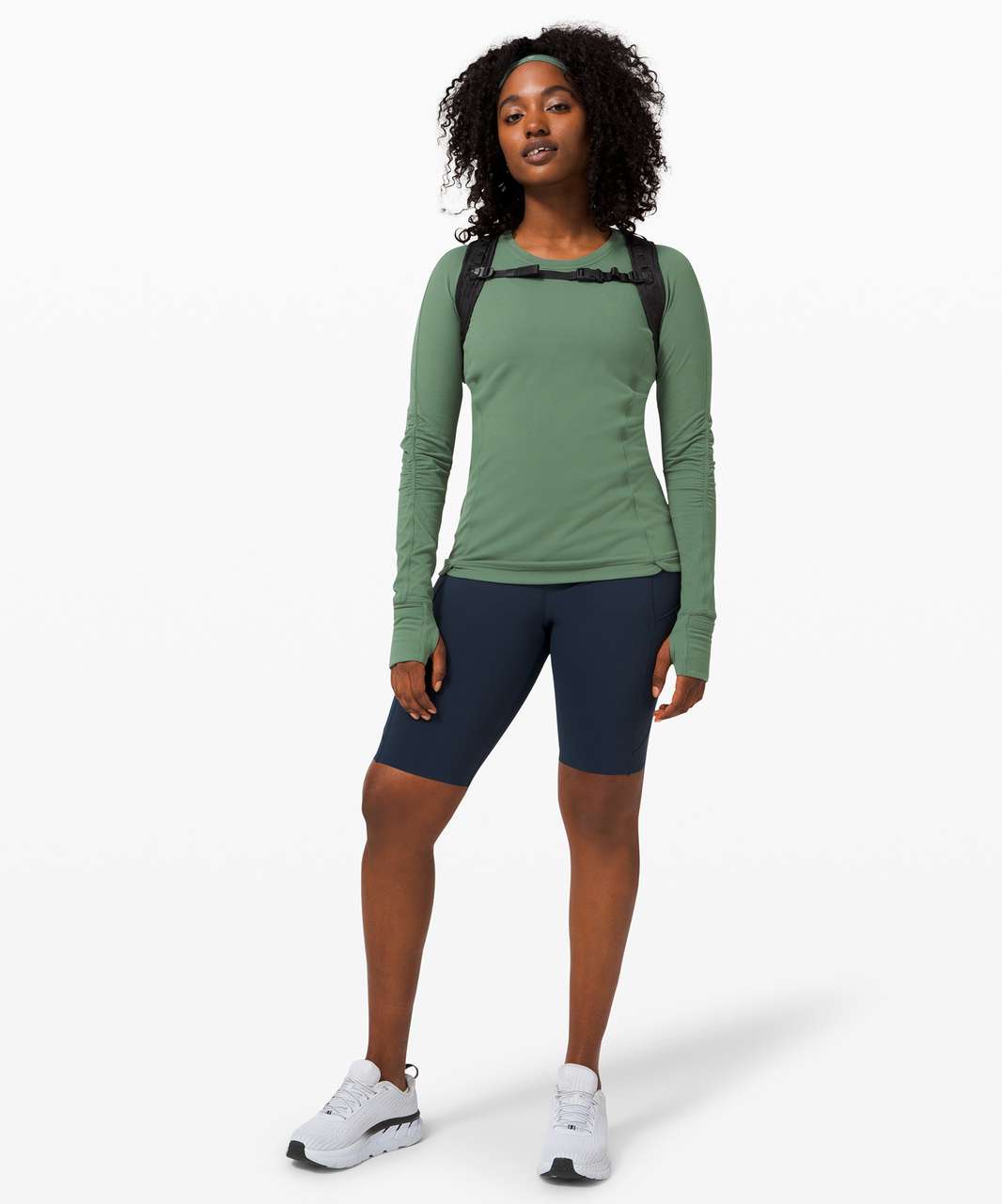 Lululemon Runderful Long Sleeve Rulu *Brushed - Willow Green