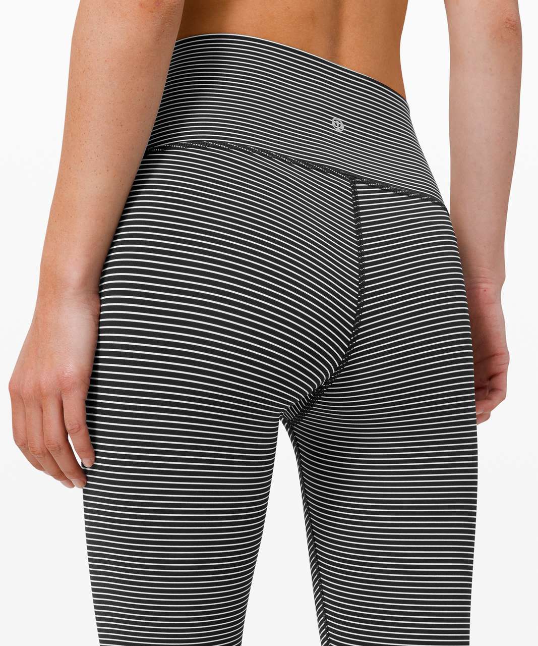 Lululemon Black and White Striped with Zipper Front Pockets and Mesh H –  The Saved Collection